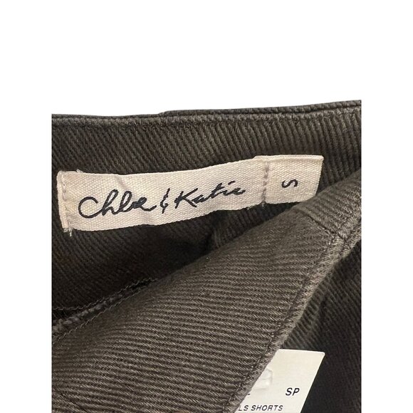 Chloe & Katie Black High-Waist Button-Up Mini Skirt Size S Dark Fairy Neutral - Picture 4 of 6
